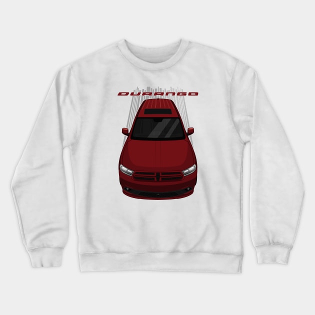 Dodge Durango 2014 - 2020 - Deep Cherry Red Crewneck Sweatshirt by V8social